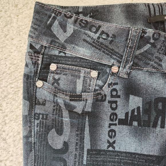 Navy Blue Ultra Unique printed Jeans - Picture 9 of 11